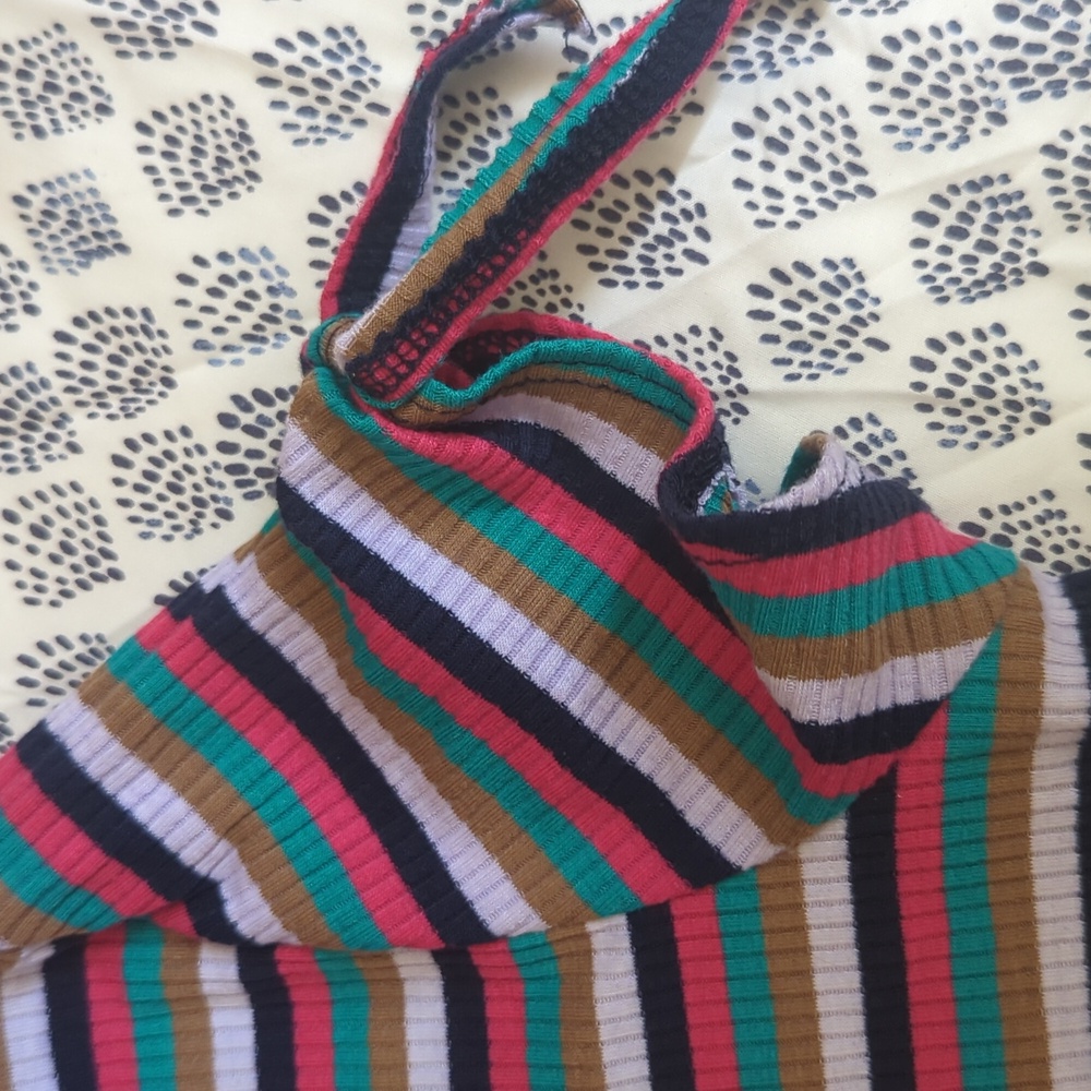 Multicolor Striped Ribbed Top - Picture 3 of 4